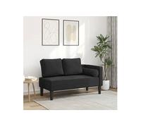 vidaXL Lot de 1 Chaise longue GENERIQUE en bois massif L. 115 cm H. 185 cm non pliable Noir