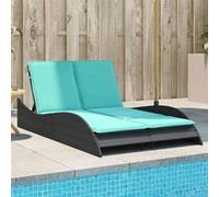 Lot de 1 chaise longue GENERIQUE en rotin L. 192 cm H. 54 cm non pliable