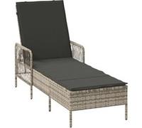 Chaise longue vidaXL gris clair et gris foncé 200 x 55 x 92 cm