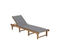 vidaXL Bain de soleil pliable avec support Acacia massif