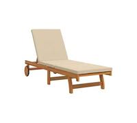 Lot de 1 chaise longue GENERIQUE L. 199 cm H. 85 cm en bois massif pliable