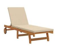Chaise longue vidaXL marron 199 x 63 x 85 cm en bois massif d'acacia