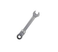 Lot de 1 clé mixte à cliquet à tête flexible de 14 mm, 72 dents, construction Cr-V, plaqué chrome