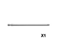 Lot de 1 embout de vissage Extra-dure Pozidriv PZ1 à queue 6 pans mâle 1/4 Longueur 152 mm BOSCH 2607001587