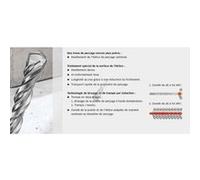 Lot de 1 foret à béton 2 taillants S4L SDS-plus Ø 6,5 L 410 mm Bosch 2608597780 G