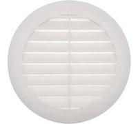 Lot de 1 Grille ronde pour gaine et PVC avec moustiquaire Ø100 Blanc Blanc