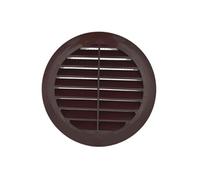 Lot de 1 Grille ronde pour gaine et PVC avec moustiquaire Ø100 Marron