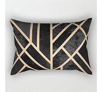 Lot de 1 Housse de Coussin 35x55cm Taie d'oreiller Décoratif en Velours Carré Double Face Fermeture Glissière Invisible Géométrie grise P87 14x22inch pour Salon Chambre Voiture Canapé Decoration