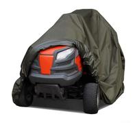 Lot de 1 housse de tondeuse à gazon autoportée robuste en tissu Oxford 210D imperméable avec ourlet élastique et sangles pour tracteurs de jardin Vert Taille M
