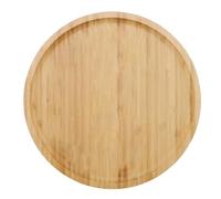 Lot de 1 Plateaux en Bambou, Plateaux Ronds, Bols de Cuisine en Bois, Plateaux en Bois, Plateaux en Bambou