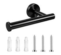 Lot De 1 Porte-Rouleau De Papier Toilette Mural en Acier Inoxydable, Résistant À La Rouille Et Robuste, pour Usage Domestique Et Commercial, Noir