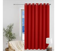 Lot de 1 Rideaux Occultants 160 x 270 cm Isolant Anti UV, Lot de 1 Rideaux Opaque Draperies Intérieurs Decoration Rideau Occultant Thermiques pour Salon, Chambre, Rouge