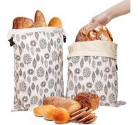 Lot de 1 sac à pain en cire d'abeille naturelle - Scellage préservateur - Sac en coton enduit de cire d'abeille naturelle