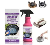 Lot de 1 spray de nettoyage rapide et très efficace pour barbecue, dégraissant avec étonnante éponge nano-diamant, nettoyant pour four pour barbecues extérieurs, taches d'huile, dégraissage de cuisine