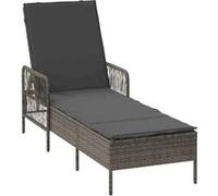 Lot de 1 transat GENERIQUE en acier gris H. 92 cm non pliable