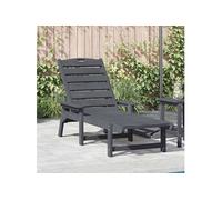 Chaise longue vidaXL, gris clair, 195,5 x 53 x 98,5 cm, HDPE
