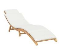Lot de 1 transat GENERIQUE H. 58.5 cm en bois massif non pliable