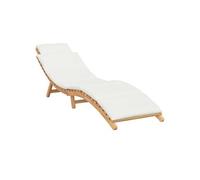 vidaXL Bain de soleil de jardin brun 198 x 55 x 58,5 cm teck massif