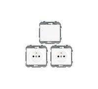 Lot De 1 Va Et Vient Blanc Et 2 Prises 2p+t Blanc Siemens