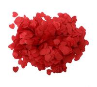 Lot de 10 000 confettis biodégradables en forme de cœur pour mariage, anniversaire, fête, décoration (rouge)
