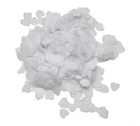 Lot de 10 000 confettis en papier de soie biodégradables en forme de cœur blanc pour mariage, anniversaire, bricolage, décoration, événements (blanc)