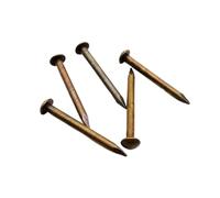 Lot de 10/20/50/100 clous à tête ronde en laiton bronze, diamètre 1,2 1,5 2 2,8 mm, en cuivre pur, for charnières de meubles, tambours et boîtes à bijoux.