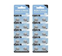 Lot de 10/20/50 piles alcalines AG6/LR920 320 mAh longue durée pour montre télécommande jouet