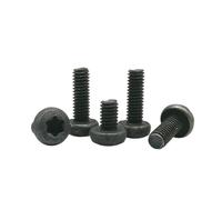 Lot de 10/50 vis à tête cylindrique bombée Torx six lobes en acier au carbone GB2672, oxyde noir de grade 8.8, M1.6, M2, M2.5, M3, M4, 10/50 pièces(50pcs M3x10mm)