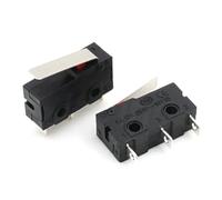 Lot de 10 à 100 micro-interrupteurs tactiles KW11-3Z 5 A 250 V, 3 broches, avec boucle et poignée droite, bouton de contact(50 Pcs)