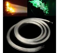 Lot de 10 à 50 Pièces de 1.5mm de Diamètre Câble à fibre optique PMMA pour la maison, le restaurant, la voiture, le ciel, l'étoile LED bricolage, la décoration d'éclairage RVB, la lueur d'extrémité 3m