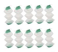 Lot de 10 abat-jours triple couche 7 cm pour gaz Coleman | Fibre de polyester de qualité supérieure, design pliable, rangement portable, couleur verte, construction (clip en acier)