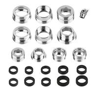 Lot de 10 Adaptateur Robinet Mitigeur, Adaptateur de Robinet en Métal Kit avec 20 Joint en Caoutchouc, pour Pulvérisateurs D'évier Tuyau D'arrosage Filtre à Eau, Connecter Les Aérateurs au Robinet