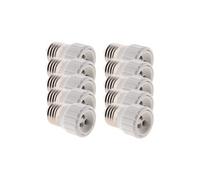 Zenitech - Lot de 10 adaptateurs de douille E27 vers GU10 à visser - Compatible LED - Blanc blanc G