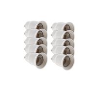 Zenitech - Lot de 10 adaptateurs de douille GU10 vers E27 à baïonnette - ampoules LED et halogènes - Blanc blanc G