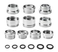Lot de 10 Adaptateurs de Robinet avec Joints, Adaptateur Fileté Universel pour Tuyau de Cuisine et de Jardin, Filtre à Eau, Robinets D'évier