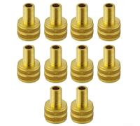 Lot de 10 adaptateurs de valve en laiton pour compresseur et pompe à air - Pneus de voiture, camion - Raccord de tuyau