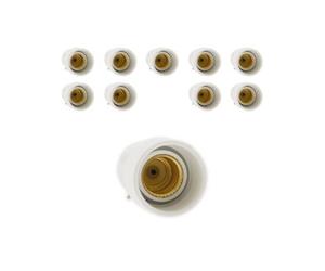 - Lot de 10 adaptateurs douille B22/E14