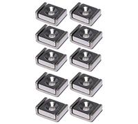 [Lot de 10] Aimants en néodyme avec trou Barre magnétique avec alésage 10 mm 1 trou fraisé M3 Aimant puissant force 5 kg Barre plate Aimant rectangulaire en forme de parallélépipède à visser