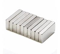 Lot de 10 aimants puissants en néodyme, terre rare, 15 x 6 x 3 mm, barre magnétique rectangulaire pour loisirs créatifs, tableau blanc, réfrigérateur et bureau