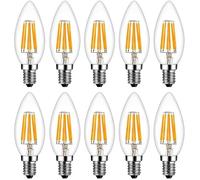 Lot de 10 Ampoule LED E14 à Filament 6W 600LM 2700K,Equivalent à Ampoule Halogène 60W