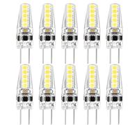 Lot de 10 ampoules LED à culot à broches 2 W = 25 W G4 Transparent SMD 210 lm 360° Lumière du jour 6500 K Blanc froid (6500 K)