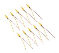 Lot de 10 ampoules LED à flamme vacillante pour décoration de fête d'anniversaire 3 V 5 V alimentées par piles