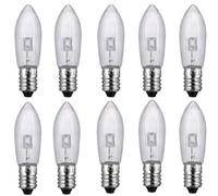 Lot de 10 ampoules LED de rechange E10 pour guirlande lumineuse - 10 V-55 V AC