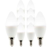 Lot de 10 ampoules LED Flamme 5W E14 400lm 6500K - Zenitech