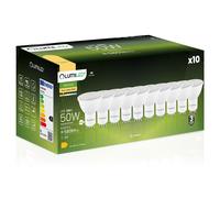 Lot de 10 ampoules LED GU10 6W 580lm 3000K LUMILED