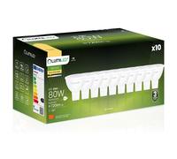 Lot de 10 ampoules LED GU5.3 MR16 8W 720 lm 3000K LUMILED