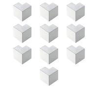 Lot de 10, angle extérieur, courbe 90°, pour mini-canalines 30 x 10 mm, blanc, en PVC, technopolymère haute résistance, mini canalines, canal pour câbles électriques, système électrique