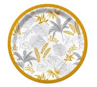 Lot de 10 Assiettes en Carton ""Exotic Mood"" 23cm Moutarde