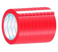 Lot de 10 attaches de fermeture en plastique, 1/2 pouce x 98 mètres, de couleur rouge
