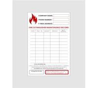 Lot de 10 autocollants pour carnet d'entretien d'extincteur | Autocollant de service d'extincteur | Registre de journal d'extincteur